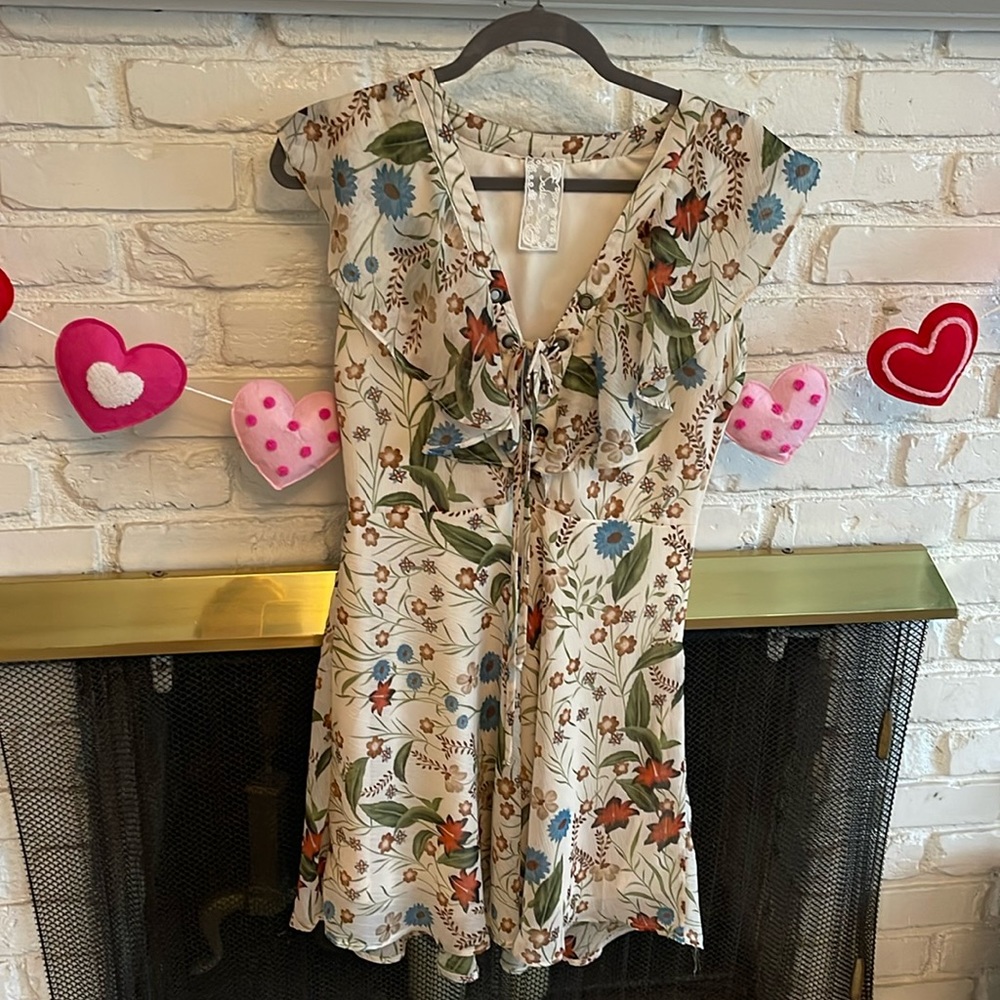 Adorable fit and flare, lace up front